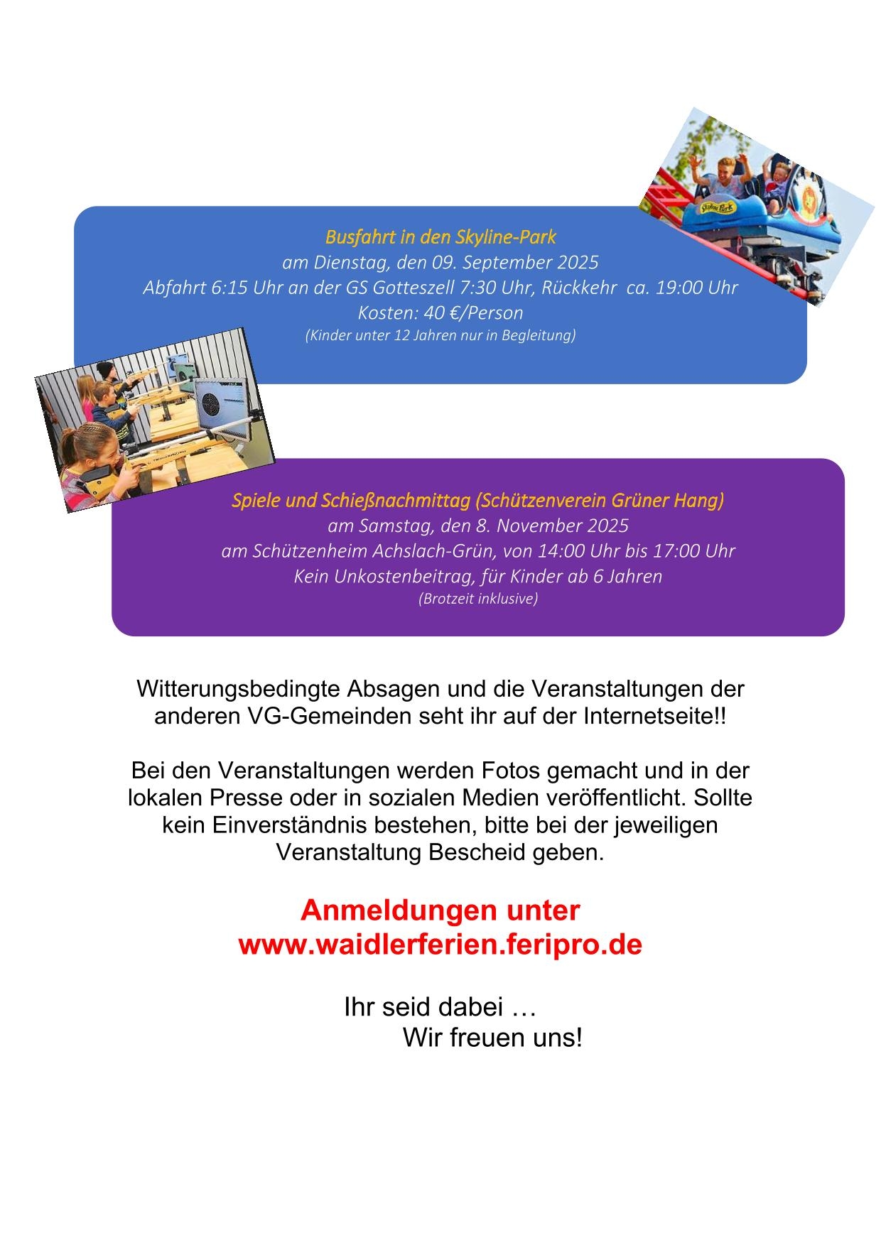 Achslacher Ferienprogramm 2025 Flyer-2