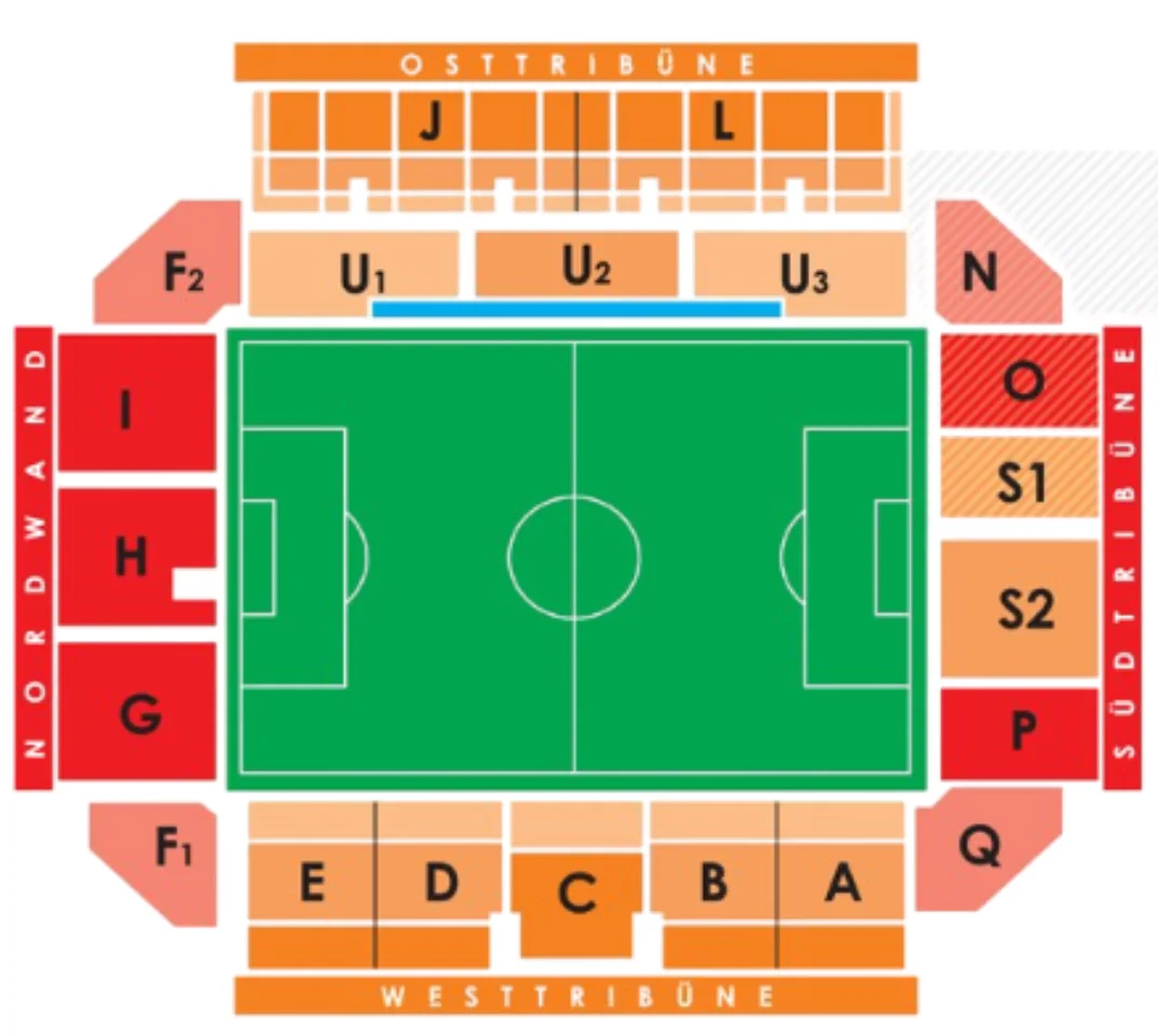 Stadionplan FC Energie Cottbus