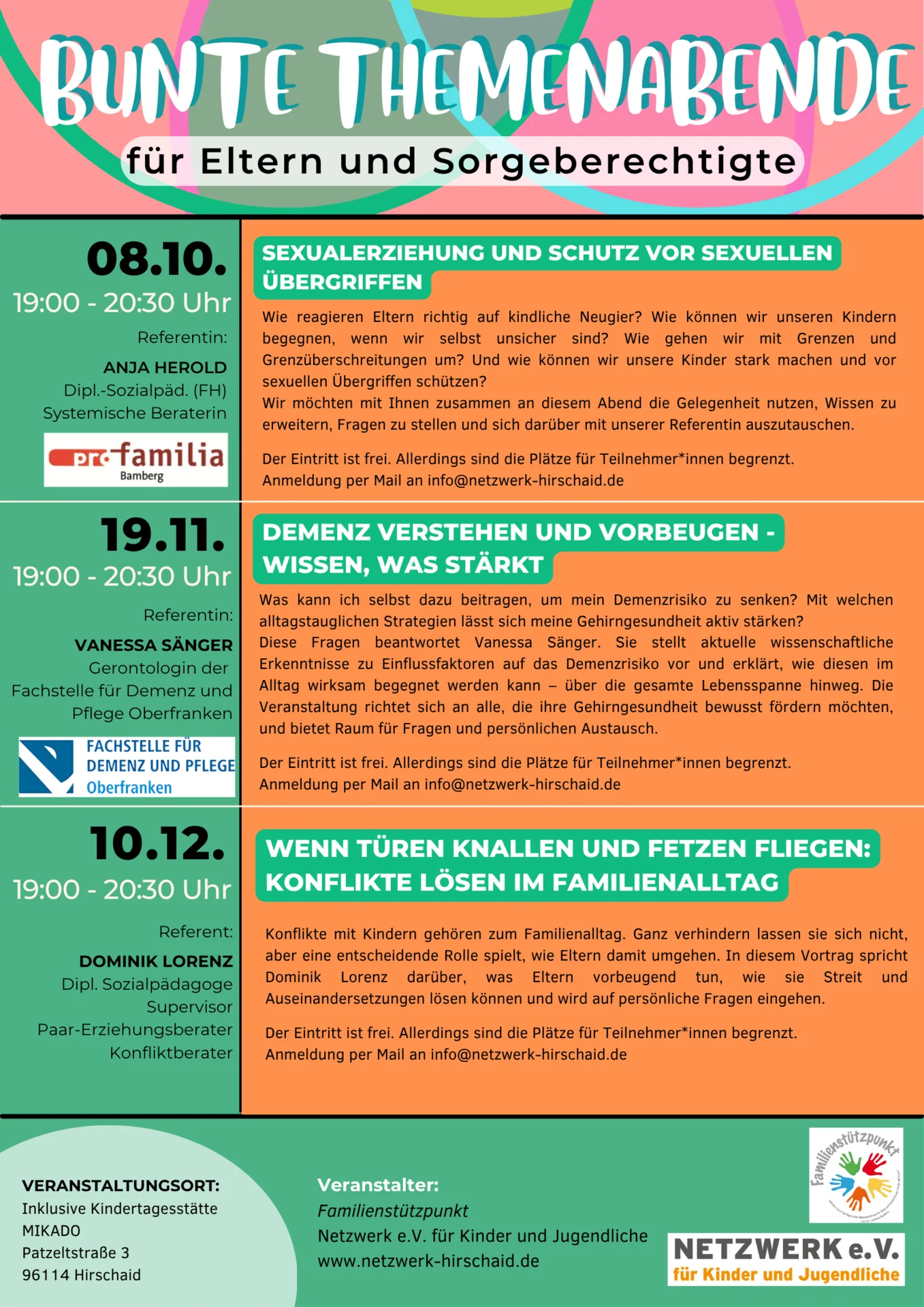 Bunte Themenabende 26-2 Poster