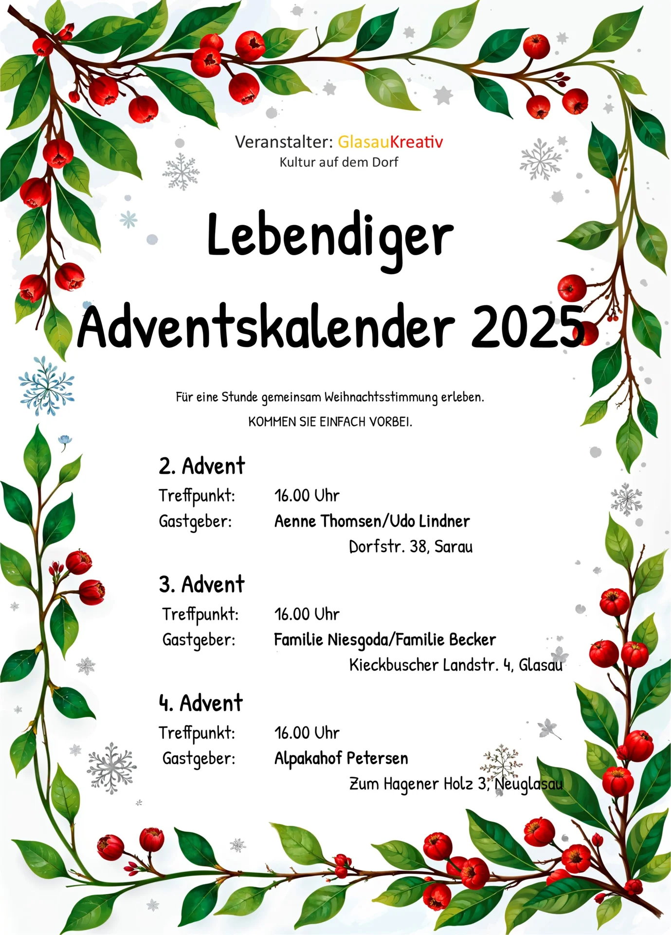 Lebendiger Adventskalender 2025