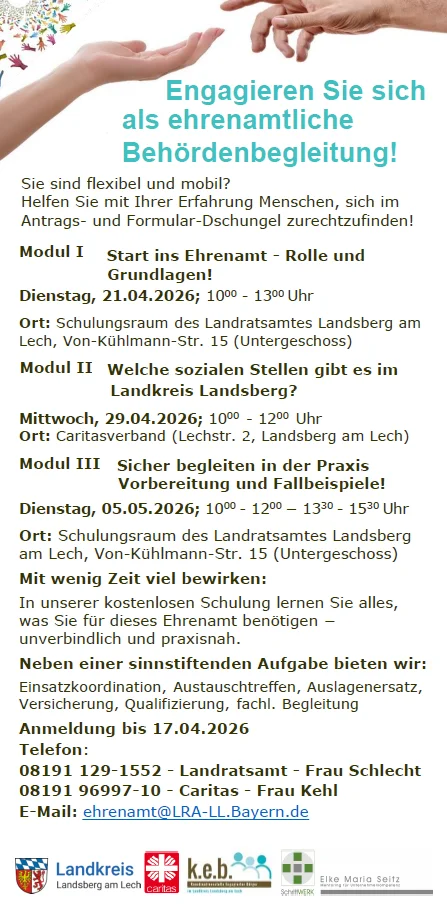 Flyer - Ehrenamtliche Behördenbegleiter gesucht