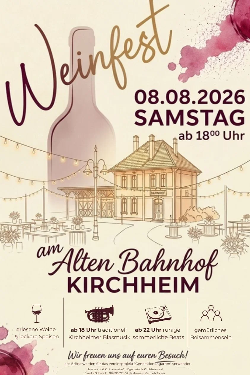 Weinfest am alten Bahnhof in Kirchheim