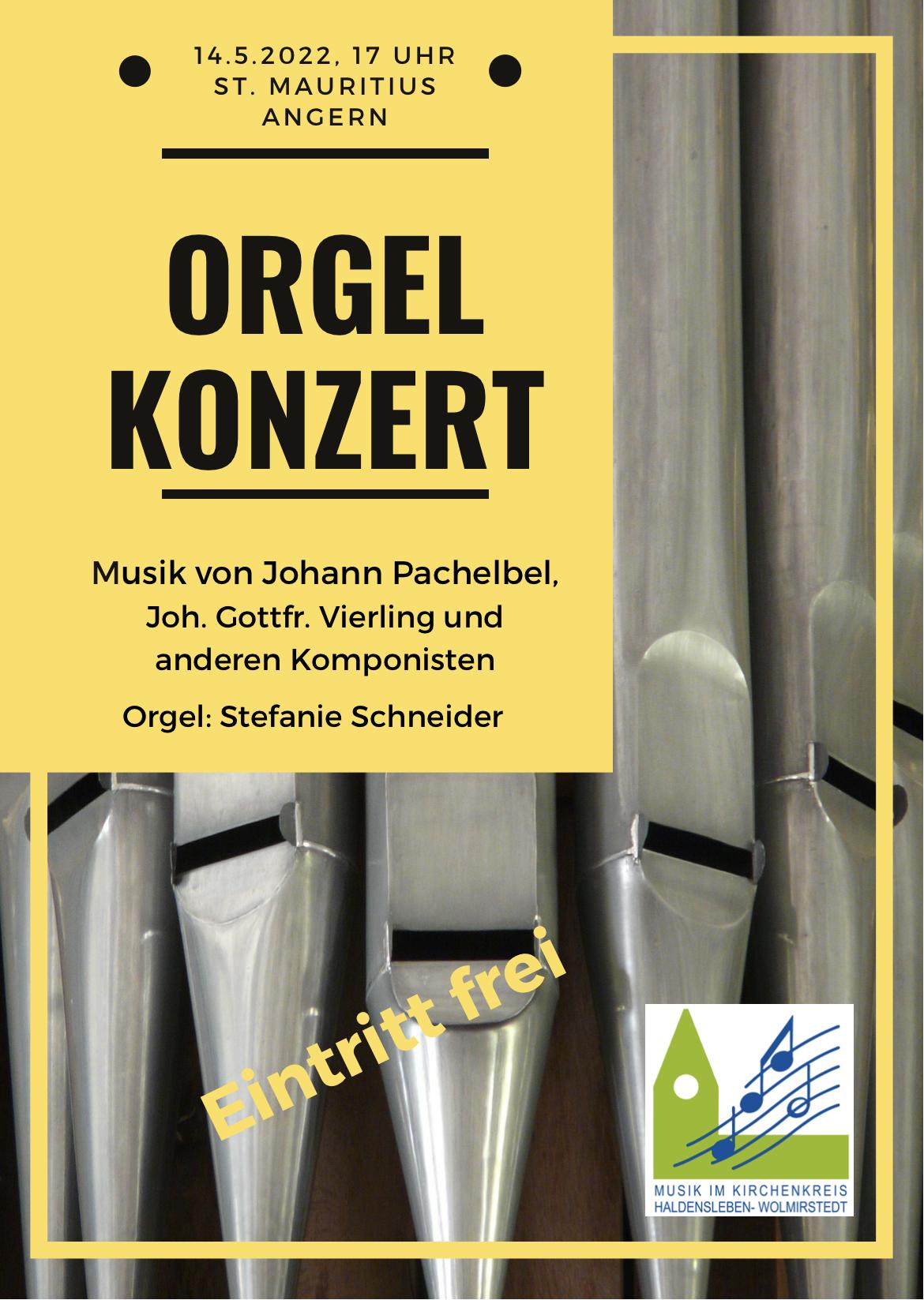 Orgelkonzert in der Kirche Angern am 14.5.2022