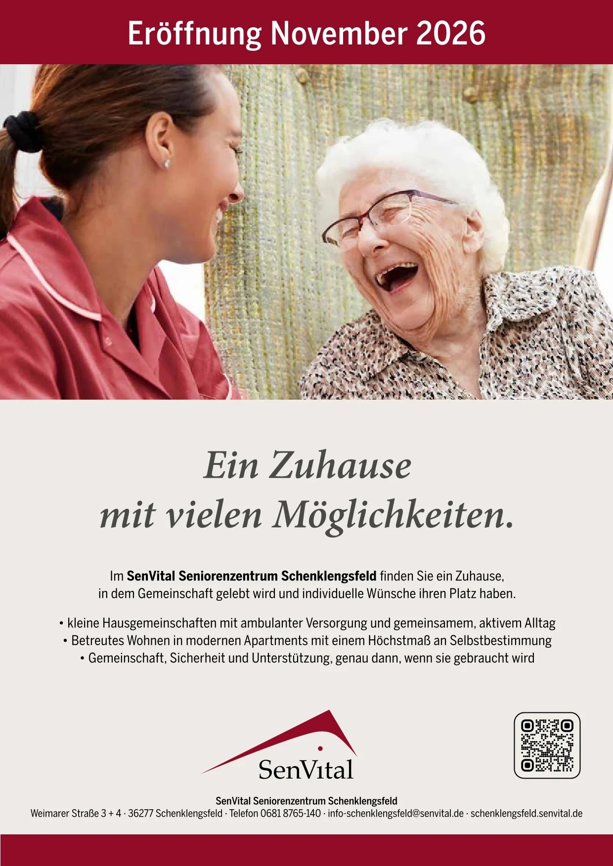 Eröffnung des SenVital Seniorenzentrums in Schenklengsfeld im November 2026