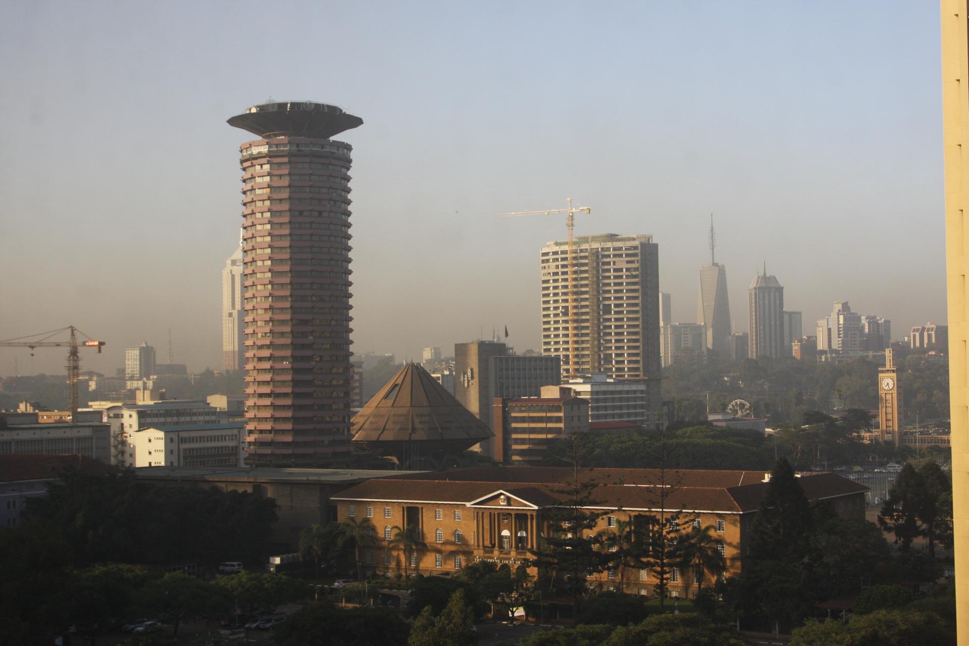 Blick auf die Skyline Nairobi