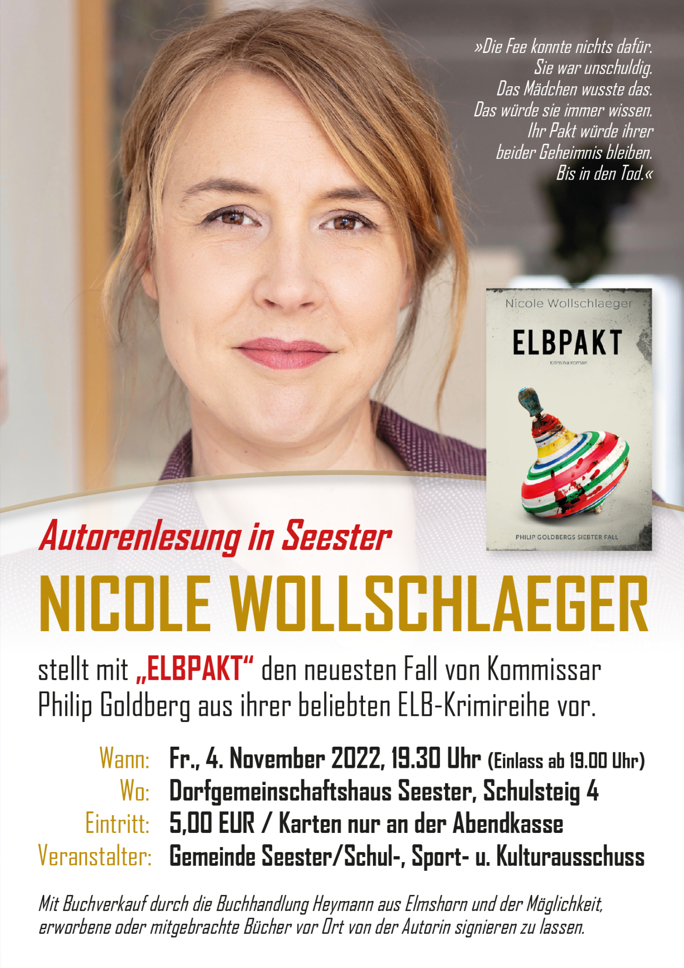 Autorenabend Nicole Wollschlaeger Seester 2022
