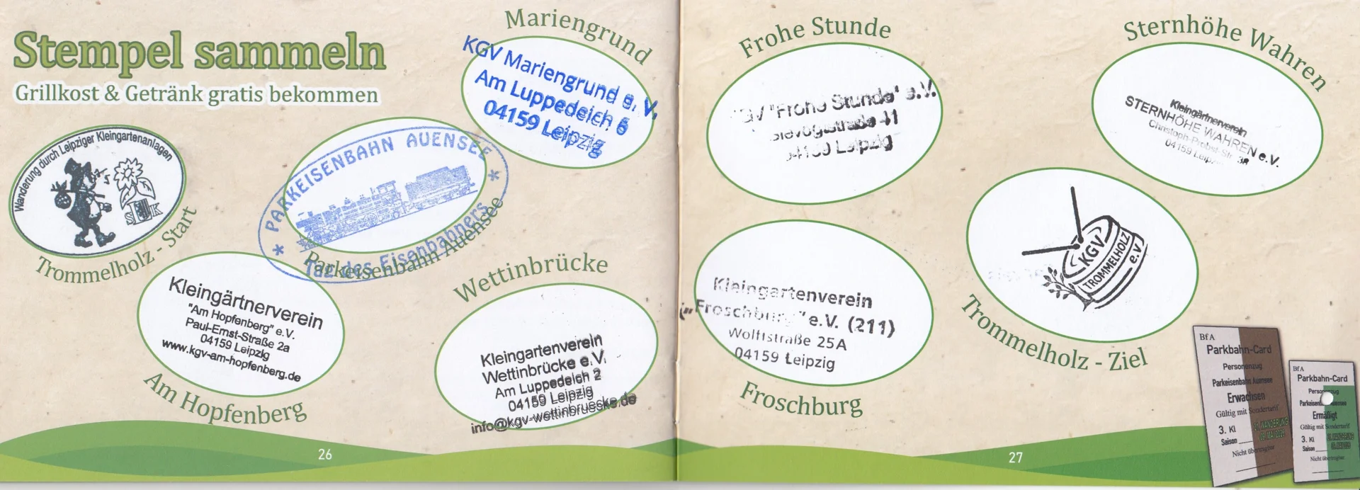 Stempelpass zur 21. KGV Wanderung