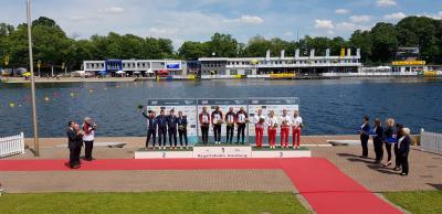 Foto zur Meldung: Beide Vierer dominieren beim Weltcup in Duisburg