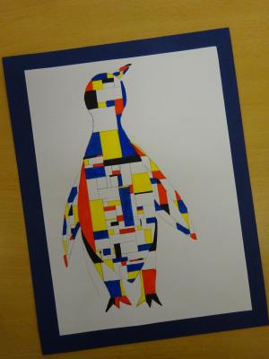 Foto zur Meldung: Klasse 5c: Malen wie Piet Mondrian