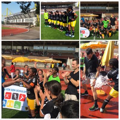 Foto zur Meldung: Unser Fußball-Mädchen sind Stadtmeister!!!