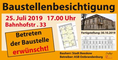 Vorschaubild : Baustellenbesichtigung Bahnhofstraße