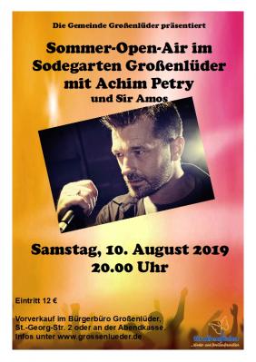 Plakat Sommer-Open-Air-Konzert im historischen Naturpark Sodegarten in Großenlüder