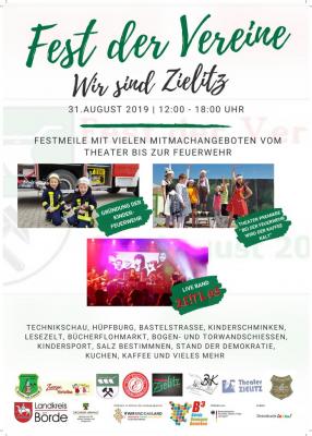Fest der Vereine am 31. August in Zielitz (Bild vergrößern)