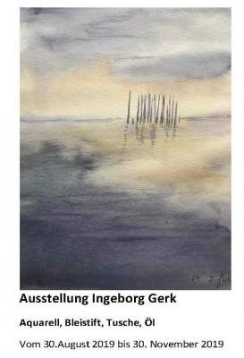 Kunst im Café Prüfer - Lebendiger Ortsmittelpunkt - Ausstellung Ingeborg Gerk