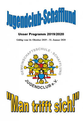 Foto zur Meldung: Jugendclub Programm bis Januar 2020