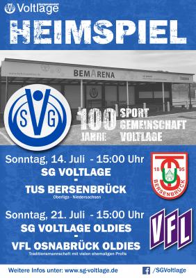 Highlight-Spiele in Voltlage – SGV I vs. Bersenbrück / SGV Oldies vs. VfL Osnabrück Traditionsmannschaft