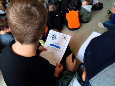 Ergebnisse der Matheolympiade (Bild vergrößern)