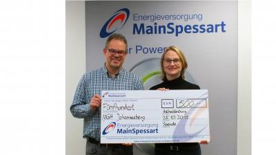 Main-Spessart-Energieversorgung spendet 500 Euro