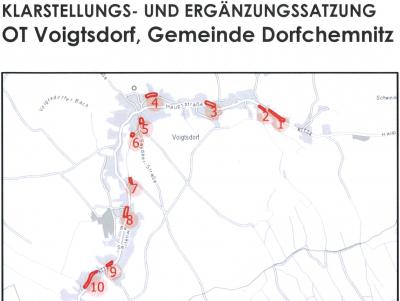 Öffentliche Auslage Entwurf Klarstellungs- und Ergänzungssatzung Dorfchemnitz / OT Voigtsdorf