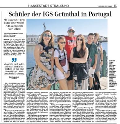 Foto zur Meldung: Schüler der IGS in Portugal