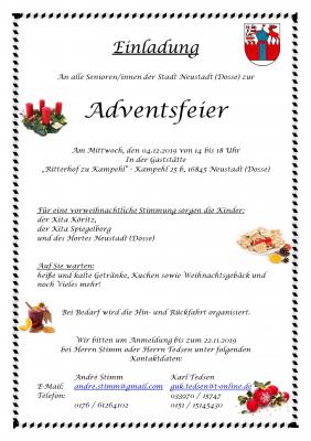 Adventsfeier der Senioren der Stadt Neustadt (Dosse)