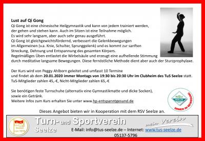 Qi Gong Schnuppertraining (Bild vergrößern)