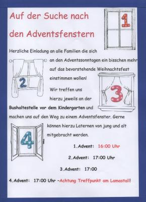 Adventsfenstersuche in Goßmannsdorf