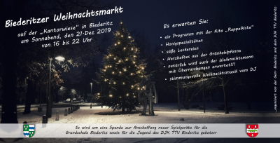 Plakat Biederitzer Weihnachtsmarkt 2019