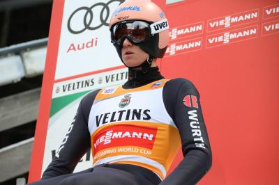 Mit Rang fünf verteidigte Karl Geiger auch beim Weltcup in Zakopane das "Gelbe Trikot" des Weltcup-Führenden - Foto: Joachim Hahne / johapress