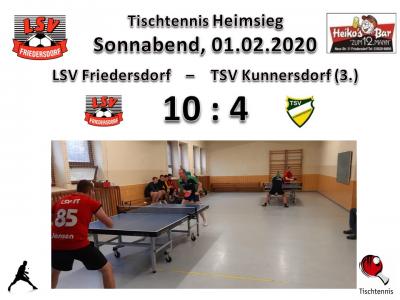Tischtennisjungs besiegen den TSV Kunnersdorf mit 10:4 (Bild vergrößern)