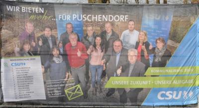"Wir bieten mehr für Puschendorf" versprechen die Kandidaten und Kandidatinnen auf der CSU-Liste für die Gemeinderatswahlen