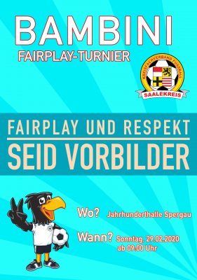 Plakat Bambini Fair Play Turnier Spergau