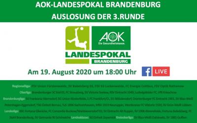 Landespokal-Auslosung der 3.Runde am Mittwoch