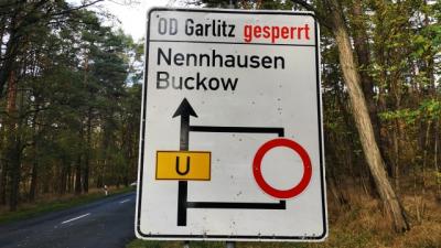 Foto zur Meldung: Straßensperrung in Garlitz