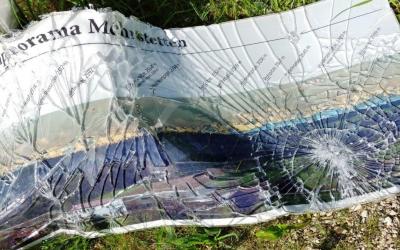 Foto zur Meldung: Alpenpanoramatafel zerstört