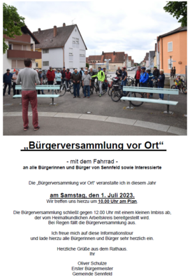 Plakat Bürgerversammlung