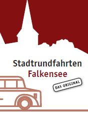 Unser Bild zeigt das Logo für die vom Museum organisierten Falkenseer Stadtrundfahrten.