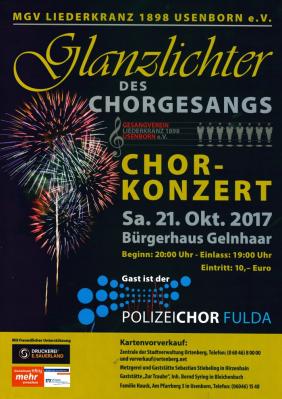Polizeichor Fulda zu Gast im Bürgerhaus Gelnhaar (Bild vergr&ouml;&szlig;ern)