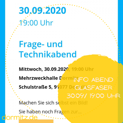 Save the Date Frage- und Technikabend der Deutschen Glasfaser