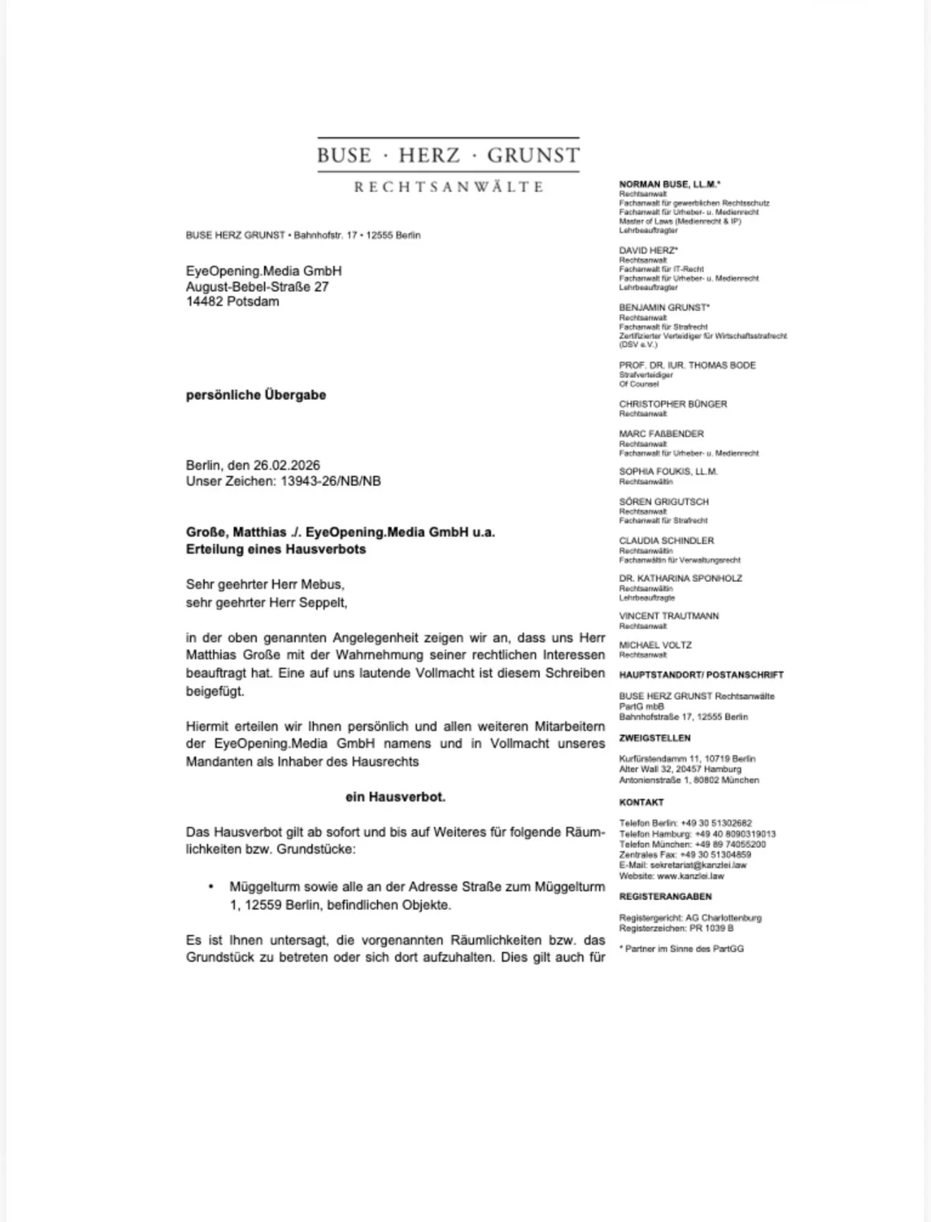 Hausrecht statt Hysterie
