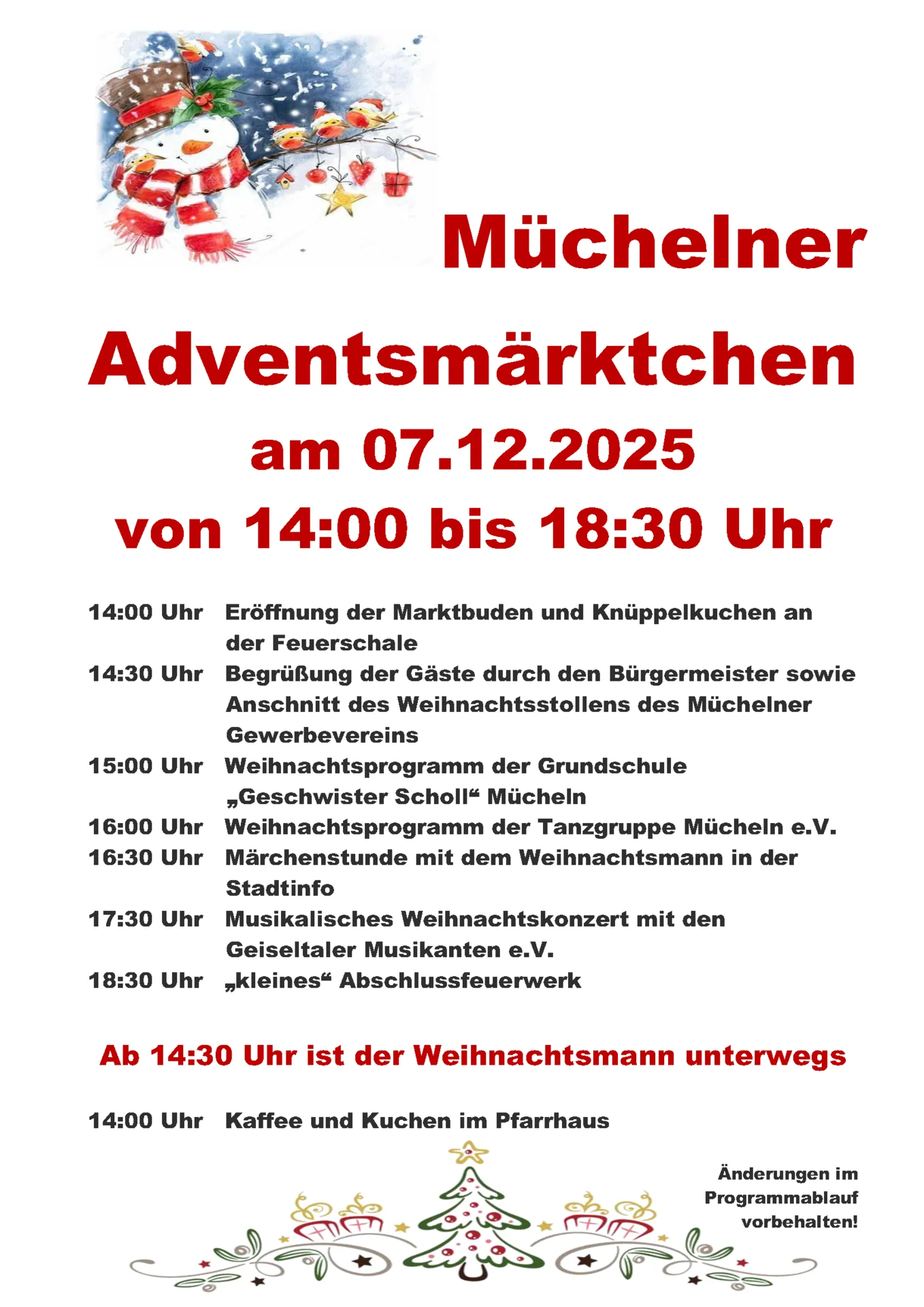 Müchelner Adventsmärktchen