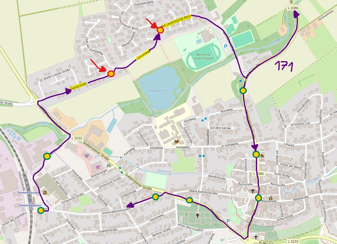 mögliche Linienführung