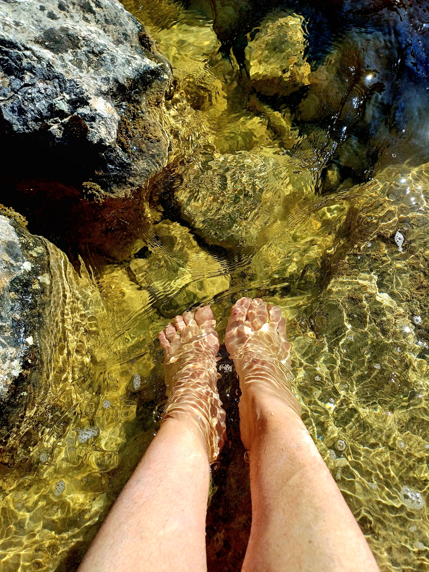 Fühle das Wasser auf deiner Haut