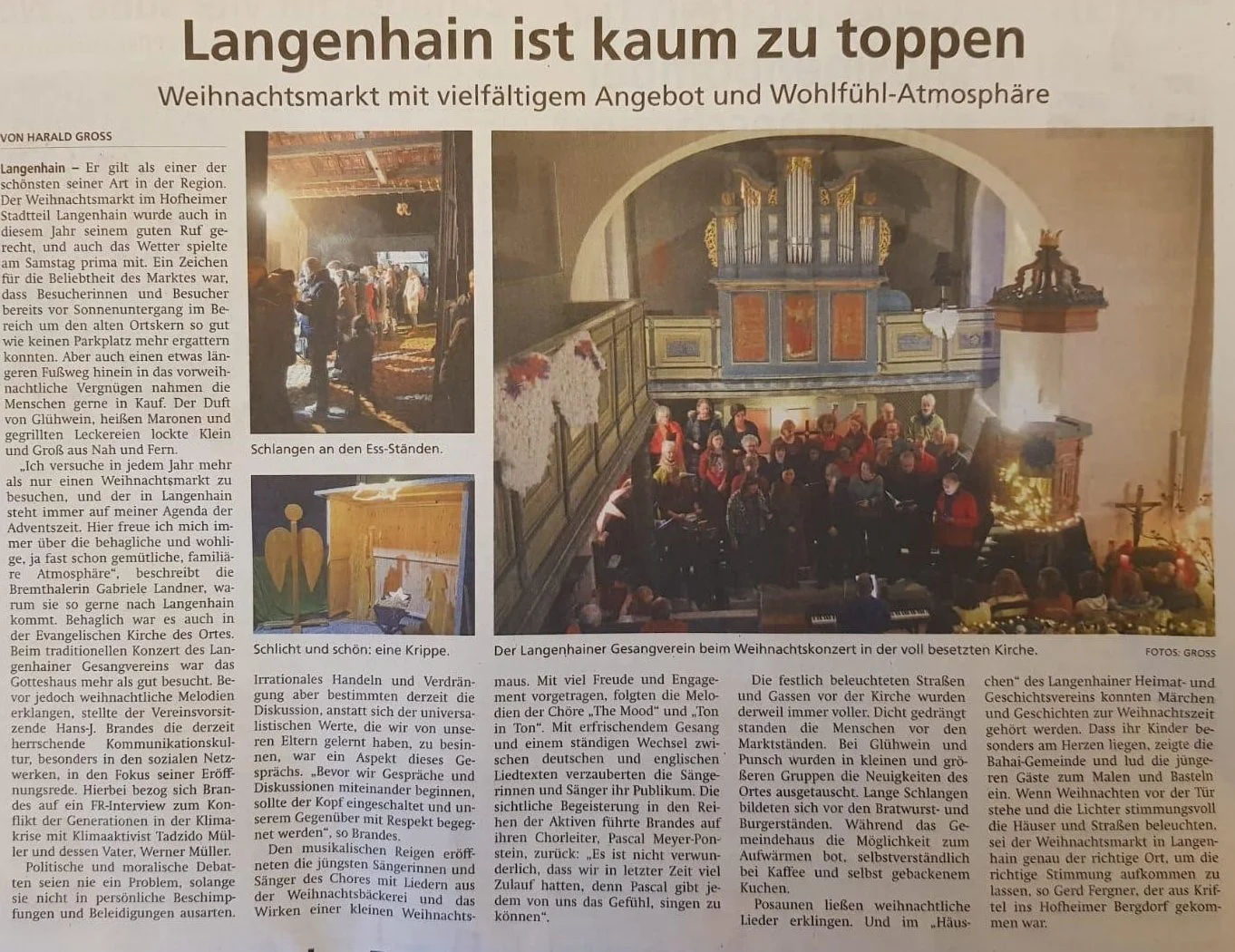 "Langenhain ist kaum zu toppen" Zeitung