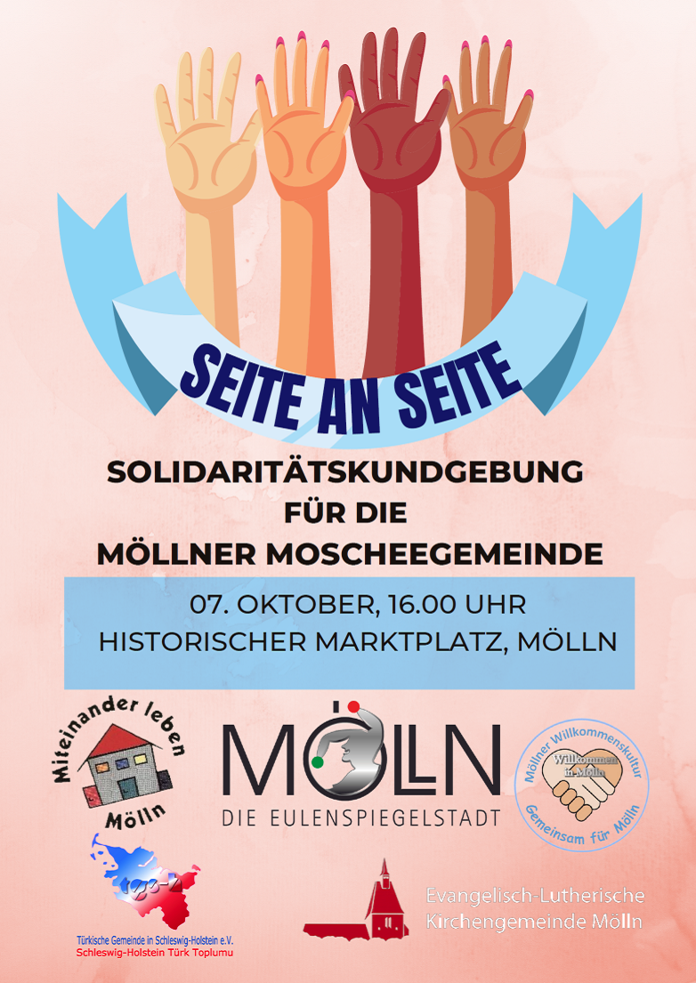 "Seite an Seite" - Solidaritätskundgebung für die Möllner Moscheegemeinde