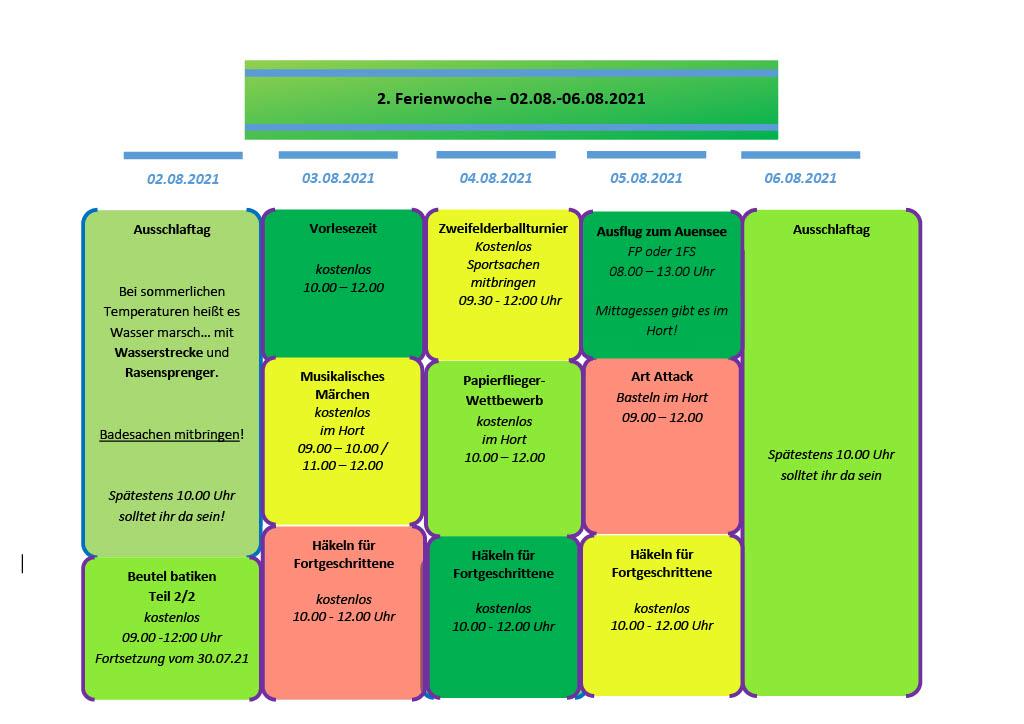 Karl Liebknecht Grundschule - Ferienplan 2. Ferienwoche