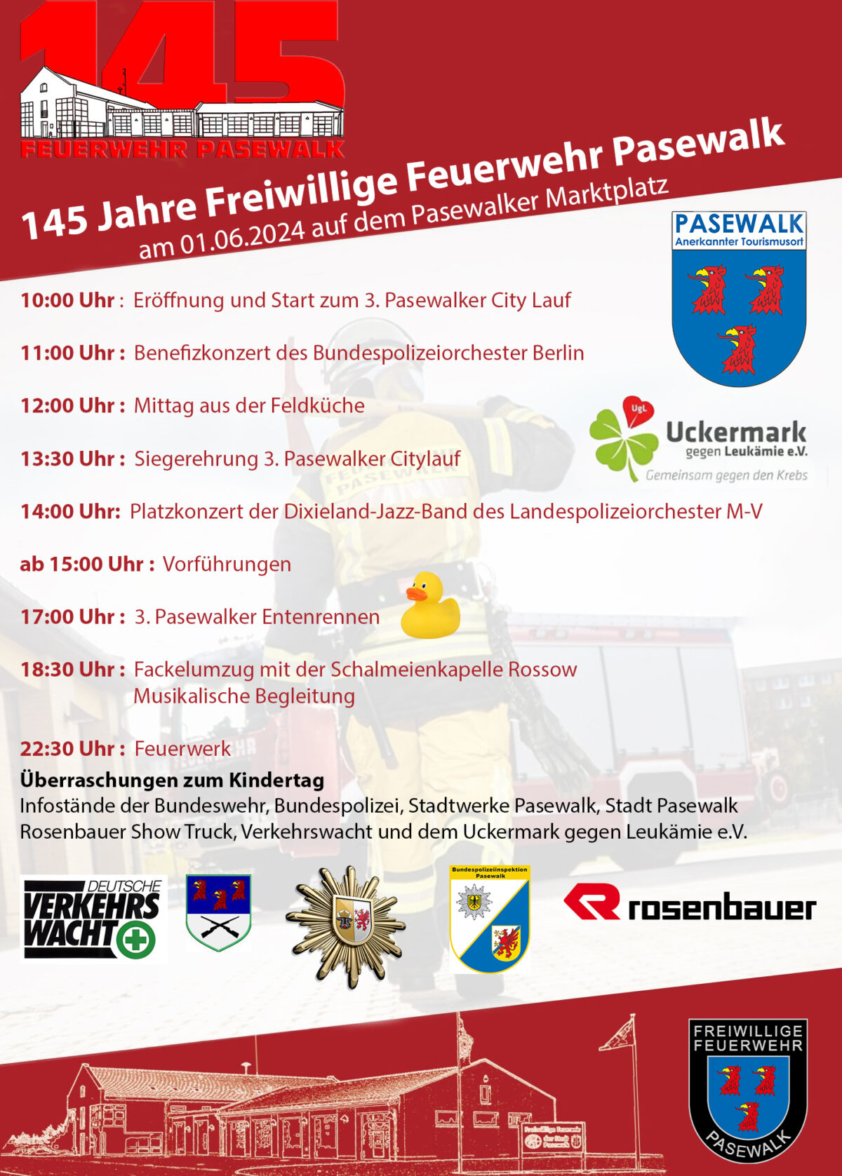 145 Jahre FF Pasewalk Flyer