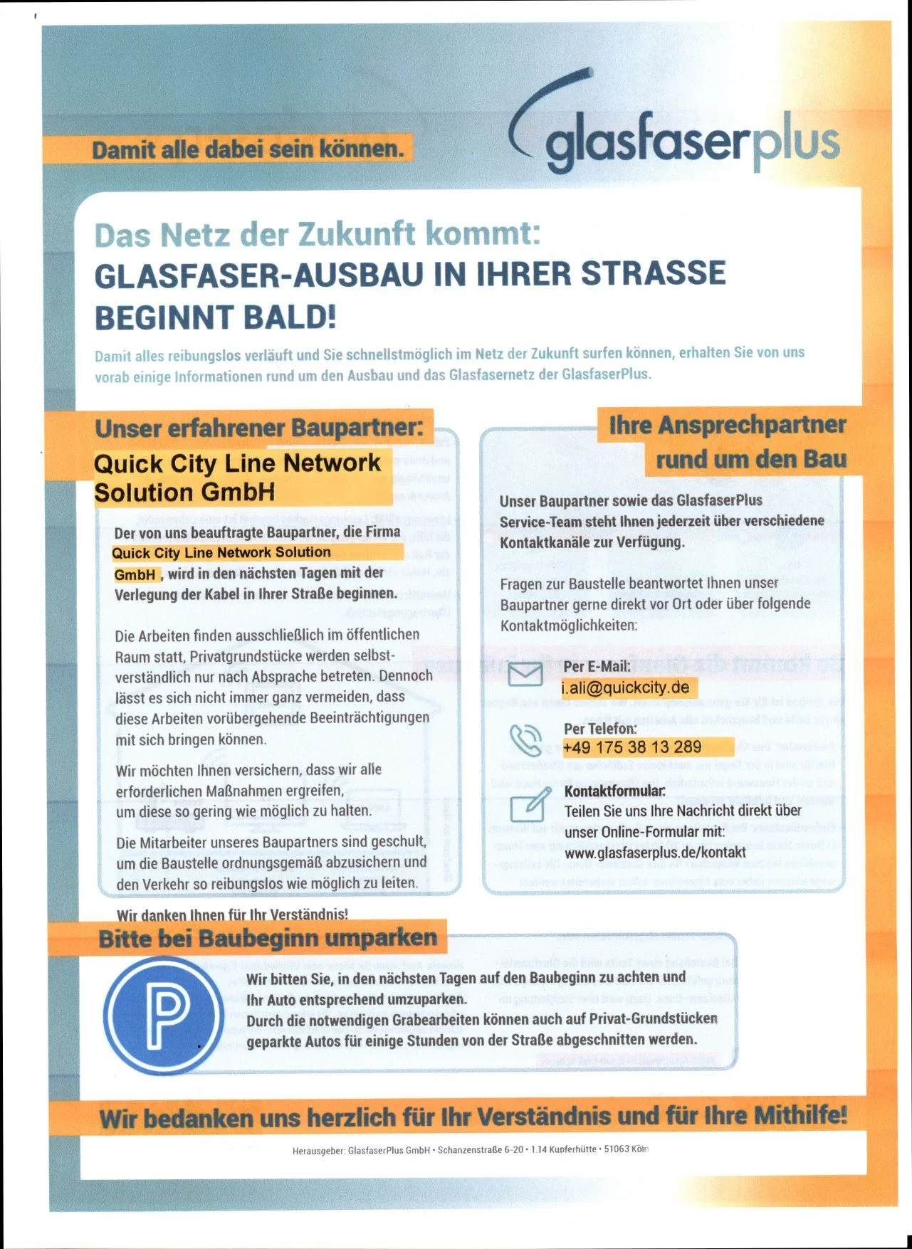 Ausbauinformation