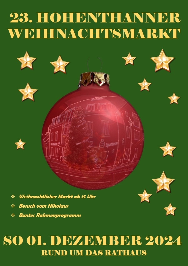 Plakat Weihnachtsmarkt 2024