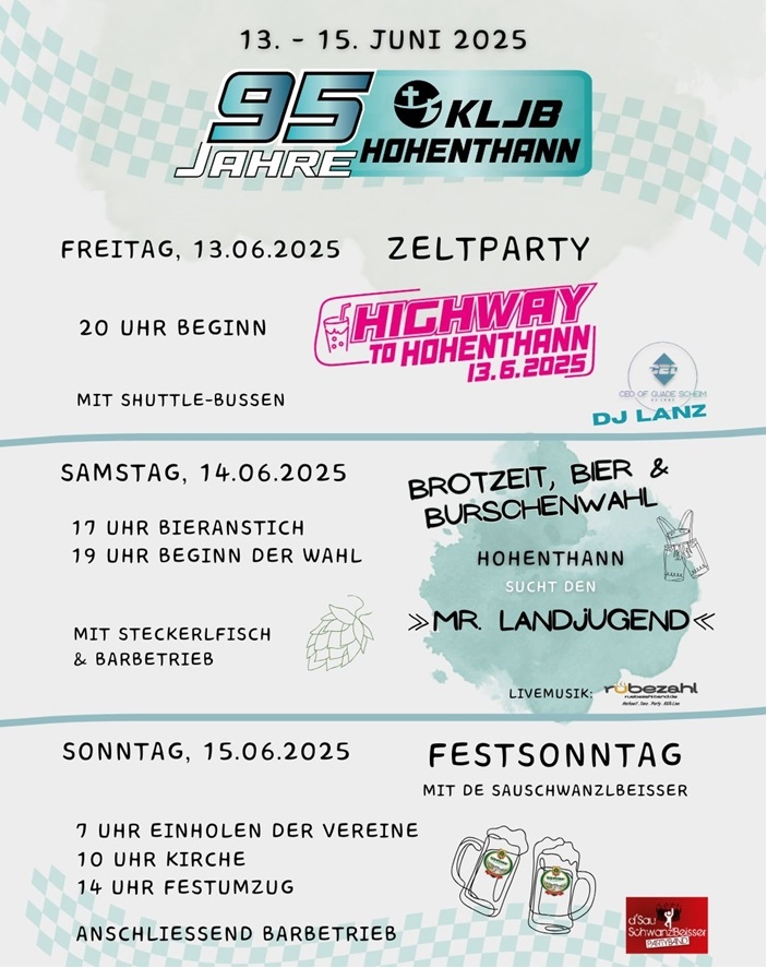 95 Jahre KLJB Hohenthann_Festprogramm